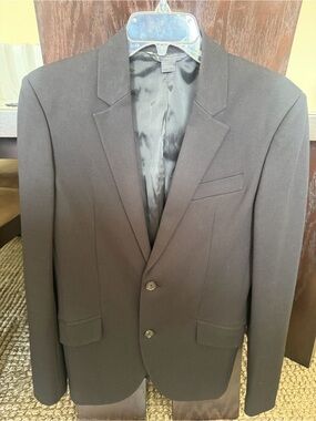 Armani Exchange Men's Black Two-Button Blazer